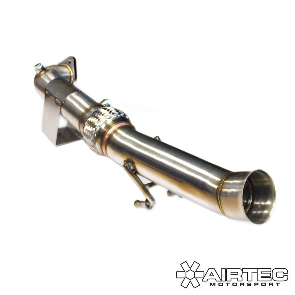 AIRTEC Motorsport 70mm Decat (De-Cat) Downpipe/Front Pipe for Ford Focus RS Mk3 2.3 EcoBoost (2016-2018) | Cat Delete/Catless Test Pipe, Straight-Through Turbo Outlet | Performance Exhaust Upgrade | Track/Off-Road Only | Race Front Section