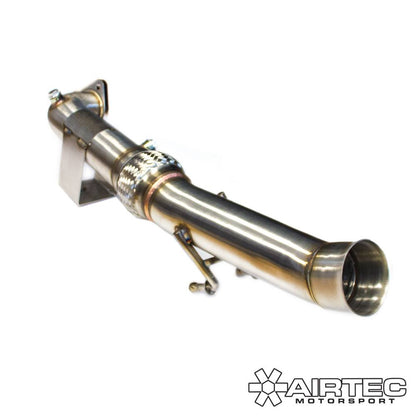 AIRTEC Motorsport 70mm Decat (De-Cat) Downpipe/Front Pipe for Ford Focus RS Mk3 2.3 EcoBoost (2016-2018) | Cat Delete/Catless Test Pipe, Straight-Through Turbo Outlet | Performance Exhaust Upgrade | Track/Off-Road Only | Race Front Section