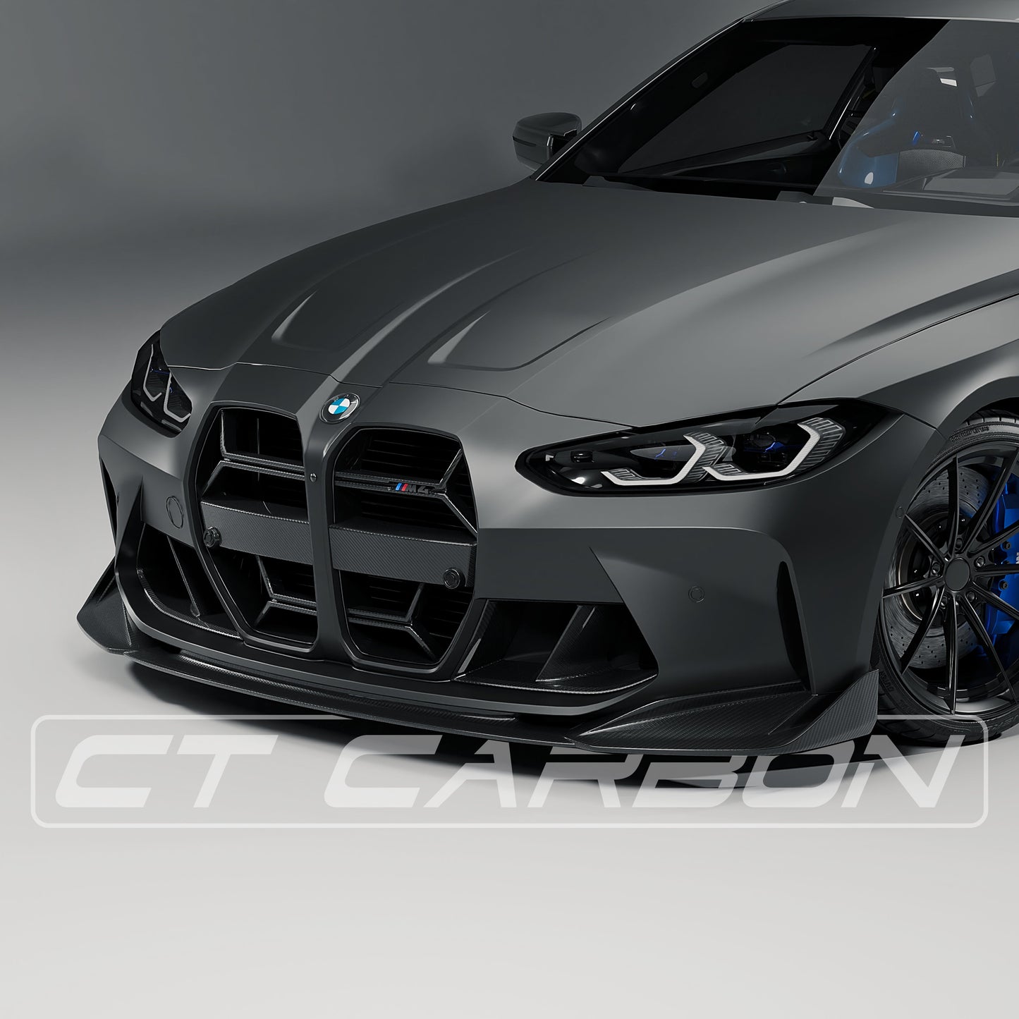 BMW M3 & M4 G80/G82/G83 CSL Style Carbon Fibre Front Lip Splitter Spoiler (Front Bumper Lip/Chin Spoiler) 2021+ | CT Carbon