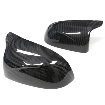 BMW X3M X4M X5M X6M (F97 F98 F95 F96) 2019+ incl. Competition Dry Prepreg Carbon Fibre/Fiber Mirror Caps - Gloss Wing/Side Door Mirror Covers Pair, OEM-Style Replacement Housings/Shells