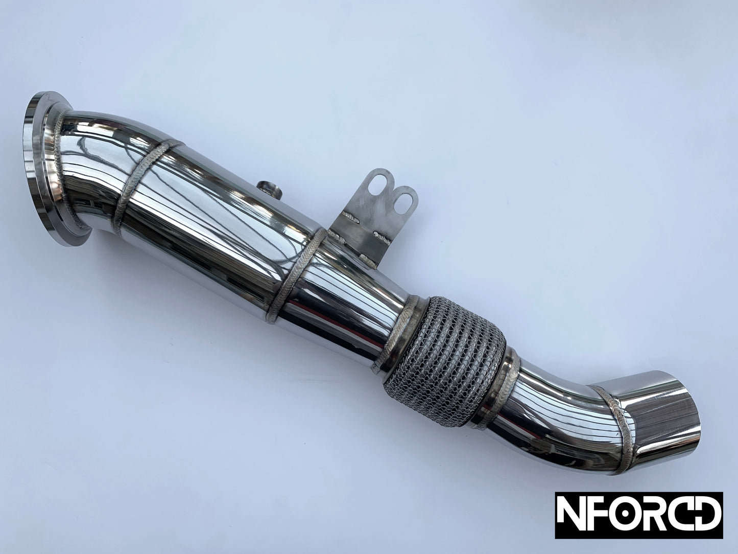 BMW B58 Decat Downpipe 4 Inch Polished Stainless - M140i M240i 340i 440i - High Flow Catless, Stage 2/Remap Ready (Off-Road Use)