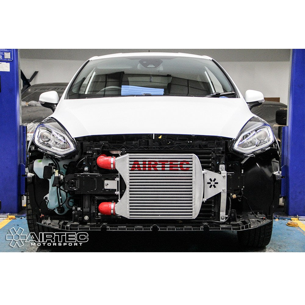 AIRTEC Motorsport Front Mount Intercooler Upgrade for Ford Fiesta Mk8 1.0 EcoBoost ST-Line (100-140PS) | 60mm Core FMIC, Direct-Fit, No Cutting - Pro-Series Black/Silver