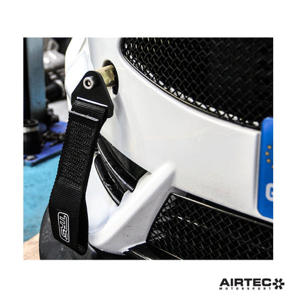 AIRTEC Motorsport Race Tow Strap Kit for Ford Fiesta MK7/MK8 (incl. ST)  Direct-Fit Threaded Adapter, No Bumper Removal