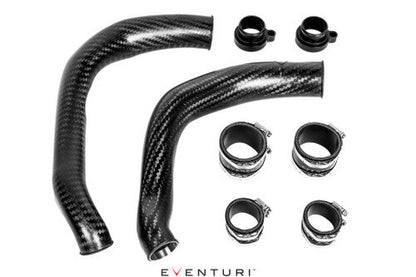 Eventuri Carbon Fibre Charge Pipes for BMW S55 F8X – M3 F80, M4 F82/F83, M2 Competition/CS F87 | Boost/Intercooler/Turbo Outlet Hot-Side Pipe Upgrade | Direct Replacement
