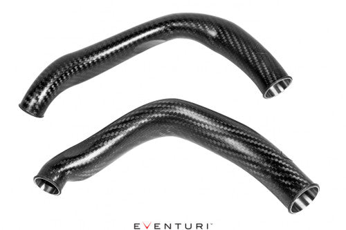 Eventuri Carbon Fibre Charge Pipes for BMW S55 F8X – M3 F80, M4 F82/F83, M2 Competition/CS F87 | Boost/Intercooler/Turbo Outlet Hot-Side Pipe Upgrade | Direct Replacement