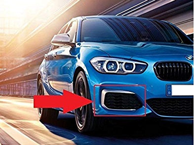 BMW 1 Series F20 F21 LCI 2015-2019 Lower Front Bumper Vent Inserts - Genuine OEM Pair - Fog Light/Lamp Delete Blanking Covers / Outer Grille Trim Left & Right - Front Valance Air Intake Panels Replacement