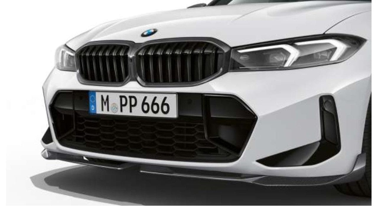 Genuine BMW M Performance Carbon Fibre Front Lip/Splitter/Spoiler Pair for 3 Series G20 LCI (2022-on) - OEM Bumper Lip Valance Aero Kit (316d, 320i xDrive, M340i) - 51195A4B369 / 51195A4B368
