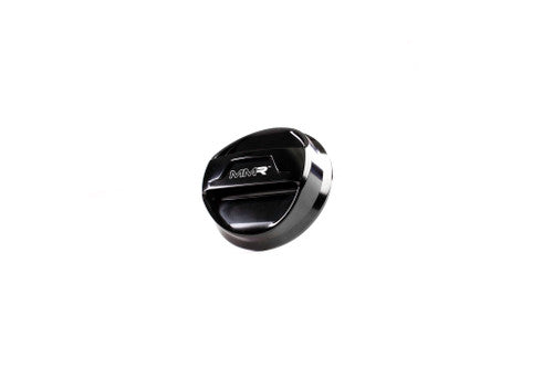 MMR Performance Billet Aluminium Oil Filler Cap - Black Anodised CNC Alloy Engine Oil Cap | Rocker/Cam/Valve Cover Oil Filler Lid | Round-Style OEM+ Upgrade, Engine Bay Dress-Up