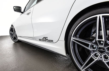 Genuine AC Schnitzer Matt Black M Sport Side Skirt Extensions Set for BMW 3 Series G20/G21 (2018+) Saloon & Touring/Estate – Sill Covers Rocker Panel Skirts/Aero Blades Kit – Fits 316d 318d 318i 320d 320i 330d 330e 330i M340i xDrive – 5171320310