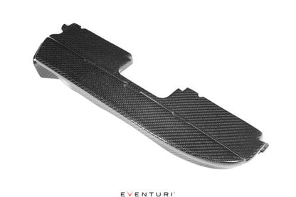 Eventuri Gloss Carbon Fibre/Fiber Front Air Guides, Intake Ducts & Radiator Cooling Shrouds (Snorkels) for BMW M3 E90 E92 E93 E9X S65 V8 - OEM Replacement Engine Bay Ducting Set/Kit