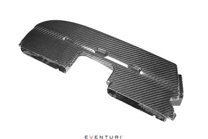 Eventuri Gloss Carbon Fibre/Fiber Front Air Guides, Intake Ducts & Radiator Cooling Shrouds (Snorkels) for BMW M3 E90 E92 E93 E9X S65 V8 - OEM Replacement Engine Bay Ducting Set/Kit