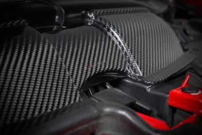 Eventuri Gloss Carbon Fibre/Fiber Front Air Guides, Intake Ducts & Radiator Cooling Shrouds (Snorkels) for BMW M3 E90 E92 E93 E9X S65 V8 - OEM Replacement Engine Bay Ducting Set/Kit