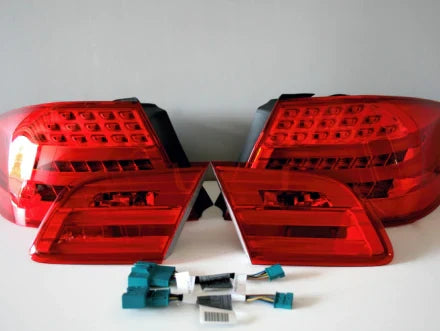 Genuine BMW OEM E93 3 Series Convertible LCI Rear Light Retrofit Kit - Pre-LCI to Facelift Tail Lights/Taillamps (Plug & Play) 2005-2010 Cabrio, Adapter Looms Included - Fits 330i 335i M3
