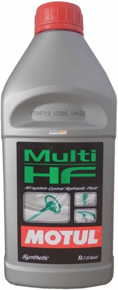 Motul Multi HF Synthetic CHF Central Hydraulic Fluid 1L (1 Litre) – Green PAS/Servo/Power Steering Oil for European Cars – Low-Temp Steering, Active Suspension & Convertible Roof Hydraulics – Top-Up Hydraulic Oil for VW Audi BMW Mercedes