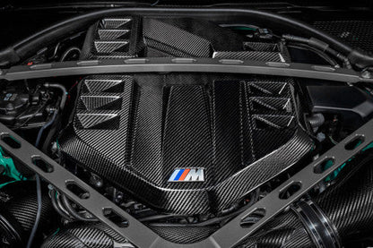 Eventuri Carbon Fibre Engine Cover for BMW G8X M3/M4 (G80 G82 G83) S58 - Vented Pre-Preg, Direct OEM Replacement