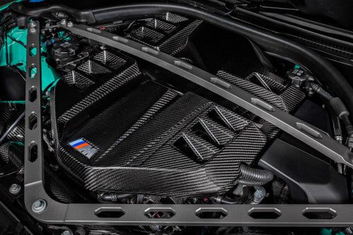 Eventuri Carbon Fibre Engine Cover for BMW G8X M3/M4 (G80 G82 G83) S58 - Vented Pre-Preg, Direct OEM Replacement