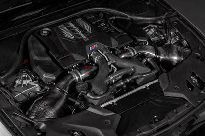 Eventuri Carbon Fibre Turbo Inlets for BMW F90 M5 & F92 M8 (S63)  High-Flow Intake Upgrade, Faster Spool, OEM+ Fit, Works with Stock Airboxes & Eventuri Intake
