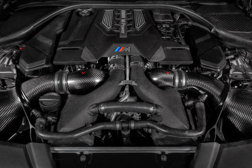 Eventuri Carbon Fibre Turbo Inlets for BMW F90 M5 & F92 M8 (S63)  High-Flow Intake Upgrade, Faster Spool, OEM+ Fit, Works with Stock Airboxes & Eventuri Intake