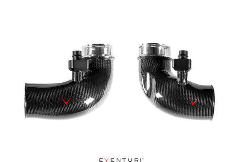 Eventuri Carbon Fibre Turbo Inlets for BMW F90 M5 & F92 M8 (S63)  High-Flow Intake Upgrade, Faster Spool, OEM+ Fit, Works with Stock Airboxes & Eventuri Intake
