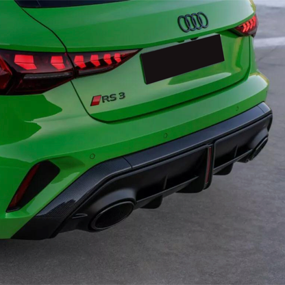 Audi RS3 8Y.5 Carbon Fiber Rear Bumper Diffuser Splitter Replacement Trim