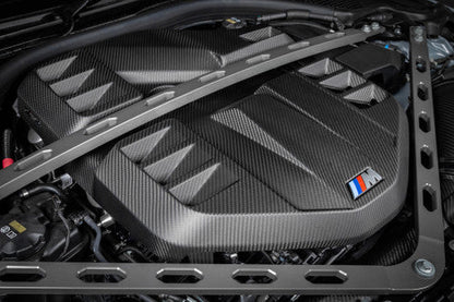 Eventuri Frozen Carbon Fibre Engine Cover/Shroud Top Panel – Limited Edition 1–30 – BMW G8X M3/M4 (G80 G82 G83) S58 Engine Bay Trim, Vented Under‑Bonnet Cover, Direct‑Fit Factory Mounts