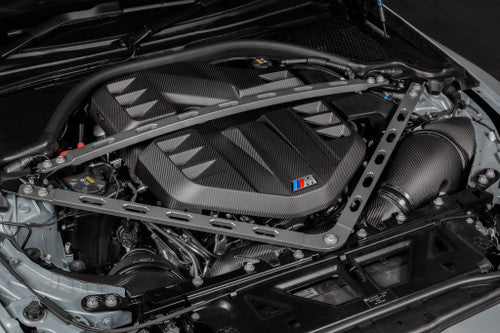 Eventuri Frozen Carbon Fibre Engine Cover/Shroud Top Panel – Limited Edition 1–30 – BMW G8X M3/M4 (G80 G82 G83) S58 Engine Bay Trim, Vented Under‑Bonnet Cover, Direct‑Fit Factory Mounts