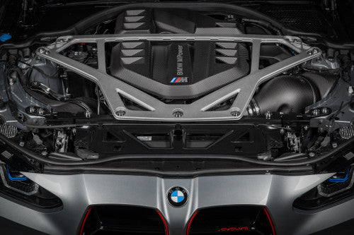 Eventuri Carbon Fibre/Fiber Intake - Cold Air Induction Kit (Matte/Satin) - BMW M3/M4 G80 G82 G83 G8X S58 - Carbon Airbox & Turbo Inlet Pipe Upgrade - CSL Strut Brace Compatible