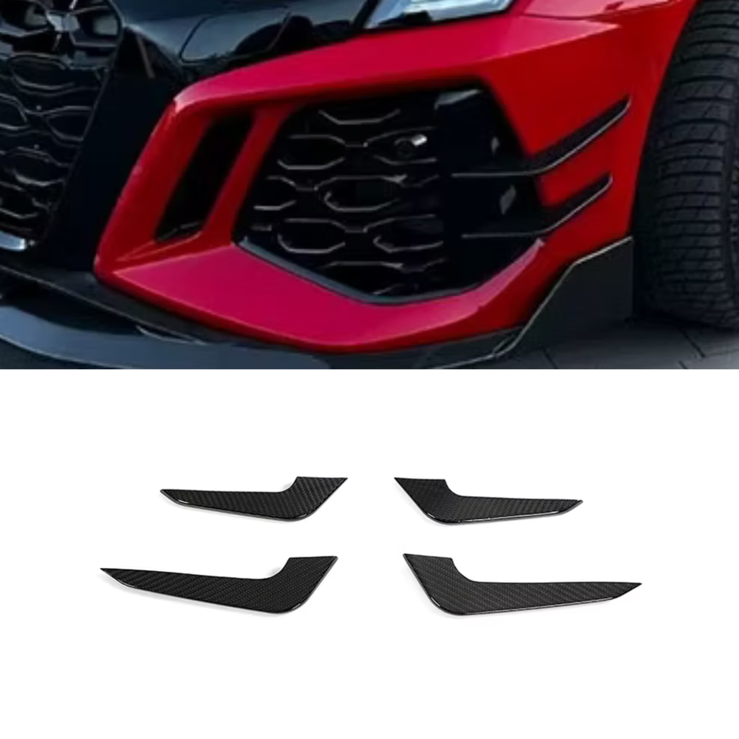 Audi RS3 8Y 2021+ Carbon Fiber Front Canards/Wings