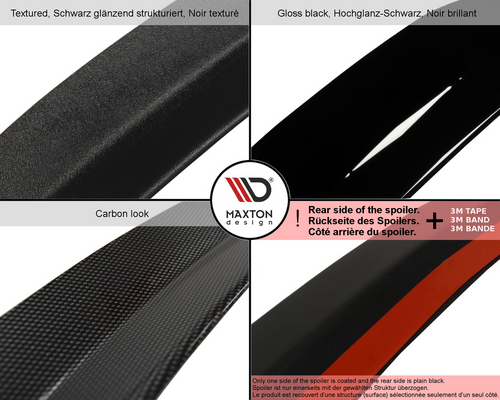 Genuine Maxton Design Gloss Piano Black Roof Spoiler/Lip Cap for BMW X5 F15 M50d 2014-2018 - Rear Roofline Wing, Tailgate/Boot Spoiler Extension, Adhesive 3M VHB No-Drill ABS