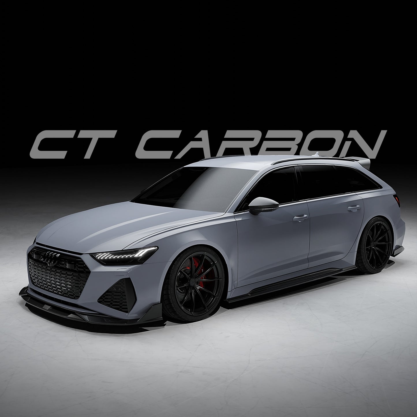 Audi RS6 C8 Avant Carbon Fibre Body Kit by CT Carbon – Complete Aero Styling Package 2019+ (Front Lip Splitter, Side Skirts, Rear Diffuser, Boot Lip Spoiler) | RS6 Estate Wagon Exterior Kit | Pre-Order UK