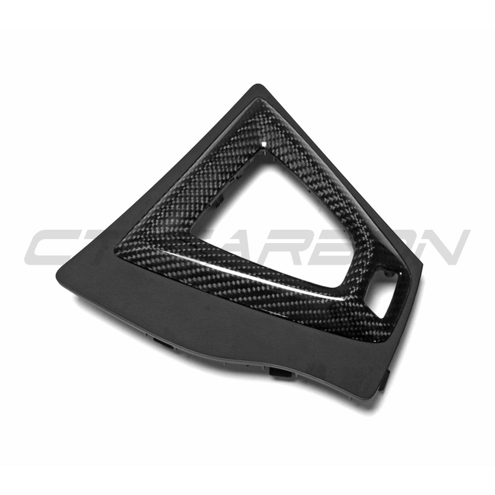 CT Carbon Alcantara & Carbon Fibre DCT Gear Selector Surround / Centre Console Trim for BMW F80 M3, F82/F83 M4 & F87 M2 Competition (RHD) – OEM-Style Replacement Shifter Bezel Frame | F8X M Performance Interior Upgrade