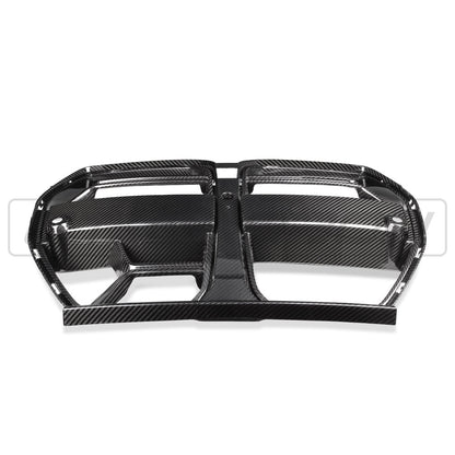 BMW M3/M4 G80 G82 G83 CSL Style Carbon Fibre/Fiber Front Kidney Grille/Grill – ACC/Adaptive Cruise Radar Compatible – G8X 2021+ – CT Carbon Dry Carbon Look OEM+ Front Bumper Grill Replacement
