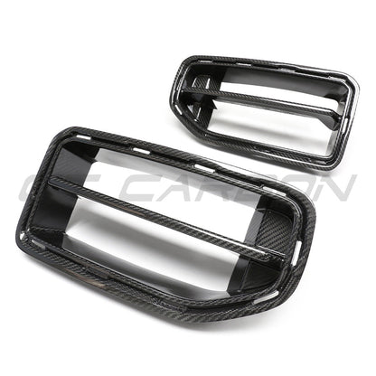 BMW M2 G87 2023+ Carbon Fibre (Carbon Fiber) Kidney Grille/Grill – CT Carbon Dry Pre-Preg Front Radiator/Nose Grill Direct Replacement Set