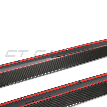BMW X5M F95 & X6M F96 2019+ Carbon Fibre Side Skirts – Side Splitters, Sill/Rocker Panel Extensions, Side Blades (Gloss Pre-Preg) | CT Design by CT Carbon