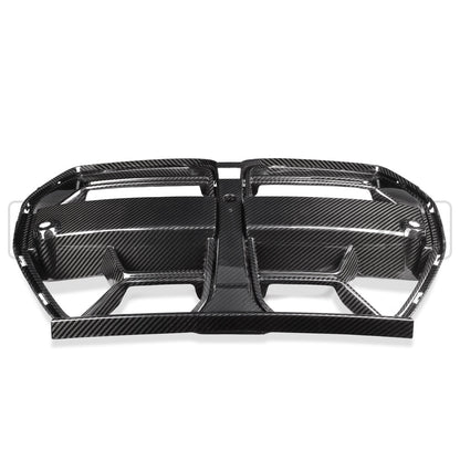 BMW M3/M4 2021+ G80 G82 G83 CSL Style Gloss Carbon Fibre/Carbon Fiber Kidney Grille | Front Bumper Grill Upgrade – CT Carbon Pre-Preg G8X Nose Panel Intake Surround Mesh Replacement