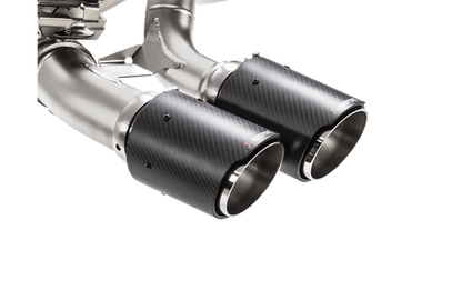 Akrapovic Evolution Line Titanium Cat-Back Exhaust System for BMW M2 F87 2016-2017 (N55) - Valved/Switchable, EU ECE Approved, Carbon Fibre Tips - Performance Rear Section Back Box/Muffler Upgrade