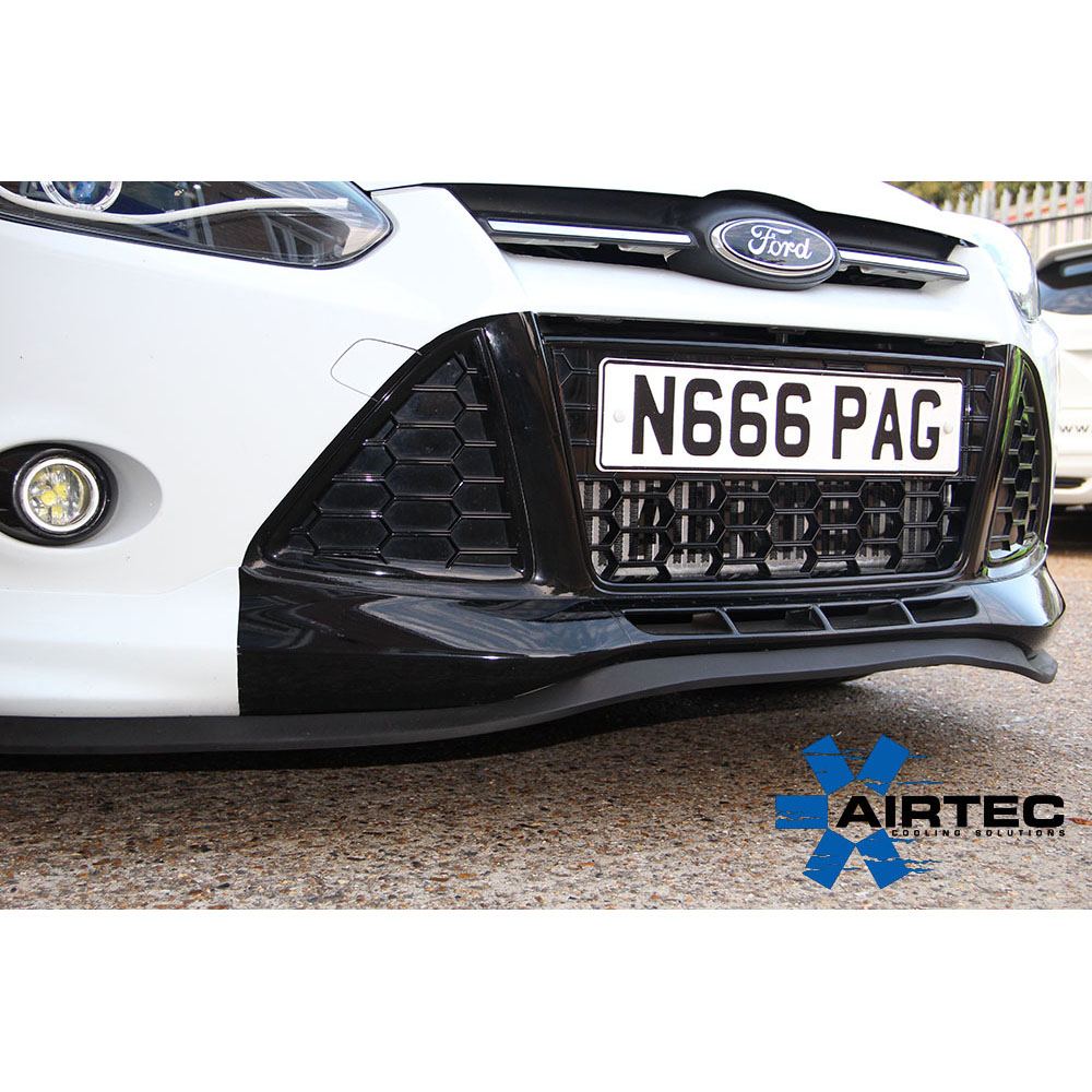 AIRTEC Motorsport Stage 2 Performance Intercooler FMIC Upgrade Kit for Ford Focus MK3/Mk3 1.0 EcoBoost (100/125/140PS) 2012–2018 – Uprated Front Mount Charge Air Cooler, 50mm Bar & Plate Core, Cast End Tanks – Pro-Series Black or Natural Silver