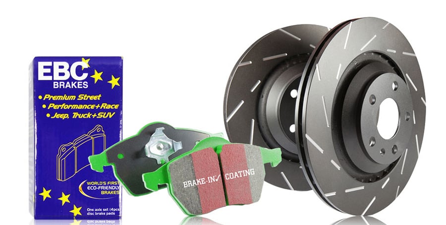 EBC Greenstuff 2000 Front Brake Pads & USR Slotted Brake Discs Kit for BMW 1 Series 118i E81 E82 E87 E88 (TRW Caliper) - DP21578 Pads + USR1356 292mm