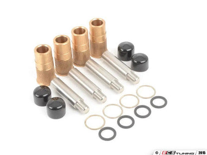 ECS Tuning Universal Brake Caliper Slider Pin & Bronze Guide Bushings Upgrade Kit – 304 Stainless Pins Install/Repair Set for Sliding Calipers – Improves Pedal Feel, Fixes Spongy Pedal, Reduces Pad Taper – Track Day/Performance Braking