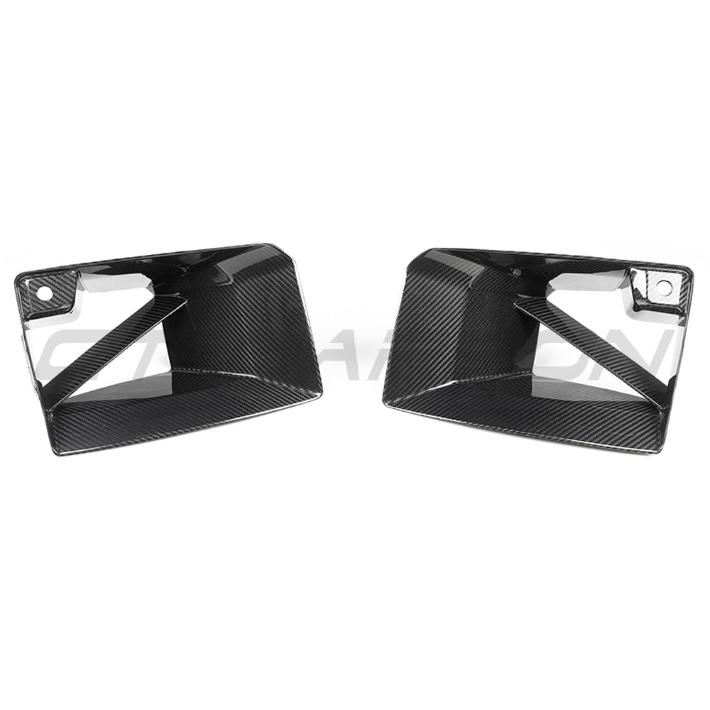 BMW M2 G87 (2023+) Carbon Fibre/Fiber Front Air Ducts – Bumper Vents, Intake Surrounds & Air Inlet Trims | Gloss Prepreg OEM+ Fit | CT Carbon by MJ Modifications UK