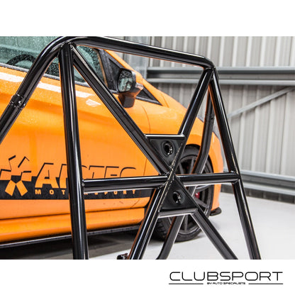 AutoSpecialists Clubsport Rear Half Roll Cage / Roll Hoop for Ford Fiesta Mk8 & Fiesta ST Mk8 (1.5 EcoBoost, 1.0 EcoBoost) - Bolt-In / Bolt On, No Drilling, No Welding, OEM Seatbelt Mounts, E355+N CDS Steel Track Day Interior Cage / Rear Brace
