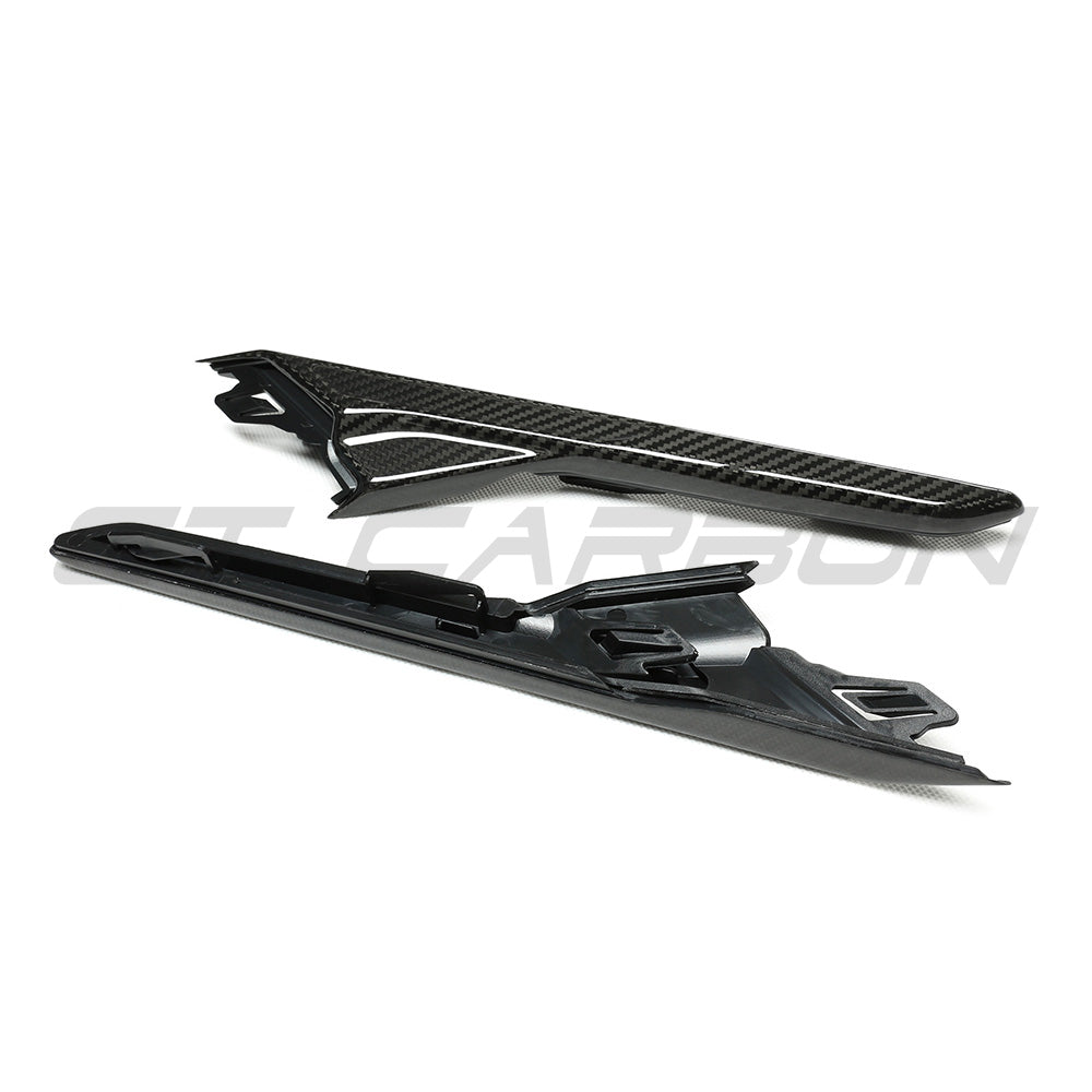 BMW M5 F90 (2017+) Real Carbon Fibre Wing/Side Vent Grille Trim Covers – Fits M5 Competition RHD UK | Fender Vent Overlays, M Performance Style Garnish by CT Carbon