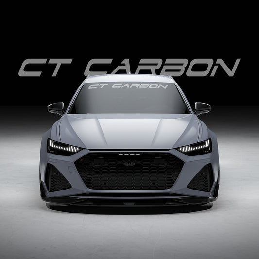 Audi RS6 C8 Avant Carbon Fibre Body Kit by CT Carbon – Complete Aero Styling Package 2019+ (Front Lip Splitter, Side Skirts, Rear Diffuser, Boot Lip Spoiler) | RS6 Estate Wagon Exterior Kit | Pre-Order UK