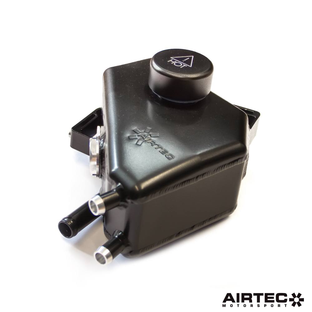 AIRTEC Motorsport Alloy Header Tank with Sight Glass for Ford Fiesta MK7 ST180  Uprated Aluminium Coolant Expansion Tank  Direct Fit Replacement with High-Pressure Cap