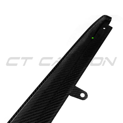 CT Carbon Dry Carbon Side Skirt Extensions for BMW F90 M5 (2018-2024) & G30/G31 5 Series Saloon/Touring (2016-2023) - Pre-Preg Carbon Fibre Sill/Rocker Panel Side Splitters Side Blades Aero Skirts M Performance Style Gloss