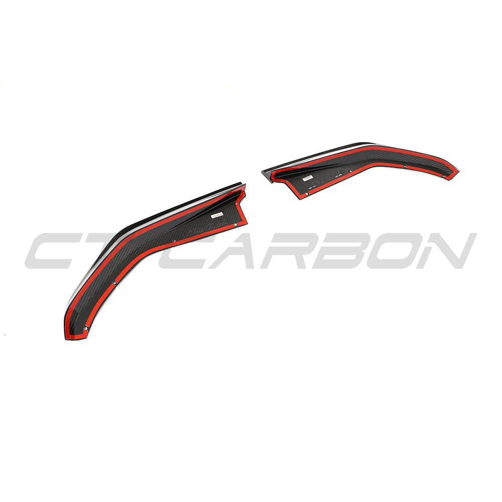 BMW M4 G82/G83 2021+ Carbon Fibre/Carbon Fiber Rear Bumper Corner Spats, Winglets & Splitter Extensions – CFRP Pre-Preg OEM+ Fit – CT Design