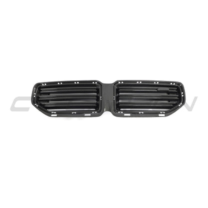 BMW M2 G87 2023+ Carbon Fibre Front Kidney Grille | CT Design Gloss Carbon Fiber Center/Centre Radiator Nose Grill, Front Bumper Intake Surround, OEM+ Styling Upgrade