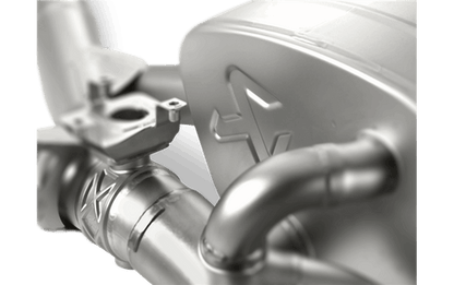 Akrapovic Slip-On Line Titanium Valved Axle-Back Exhaust + Carbon Fibre Tips for BMW M4 F82/F83 Coupe/Convertible (2014-2017) - Performance Rear Silencer/Back Box, Quad Exit Muffler Upgrade