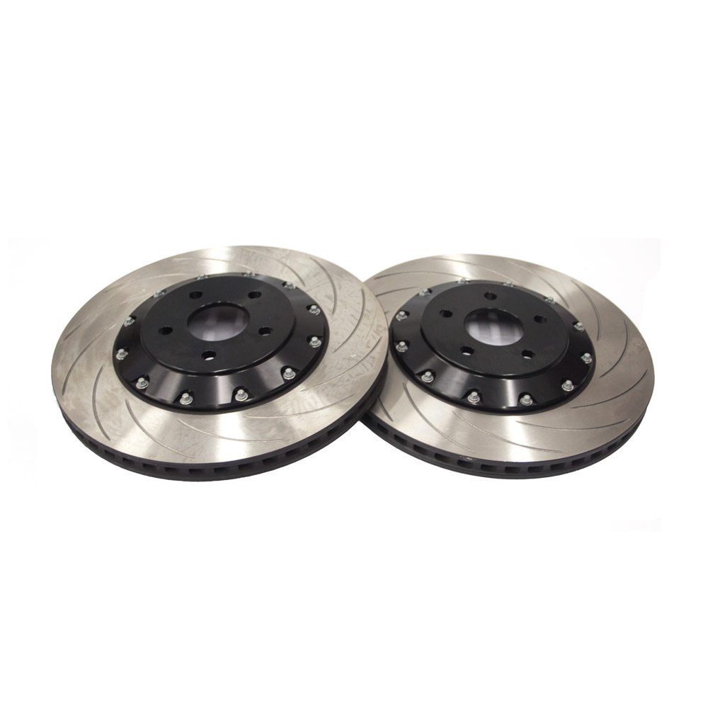 Ford Focus RS Mk3 (2016-2018) Front Brake Discs/Rotors 350x25mm 2-Piece Pair - AutoSpecialists Clubsport OE-Size Direct Replacement, Brembo 4-Pot Compatible, Curved Vane High-Carbon, Track Day/Fast Road - AP Racing Retaining Bolts Included