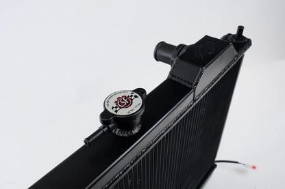 CSF Mitsubishi Evo 7/8/9 Full Size Slim Radiator w/ 12in SPAL Fan - Black